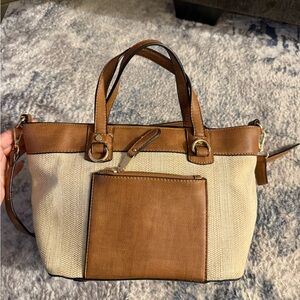 Simply Noelle Brown and Cream Crossbody Bag